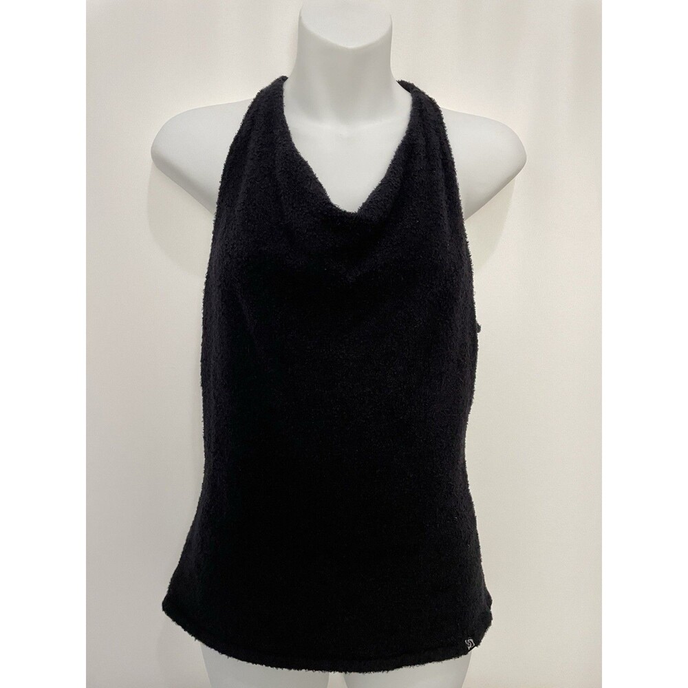 KASHWERE Black Cow Neck Tank Top Super Soft SZ XS